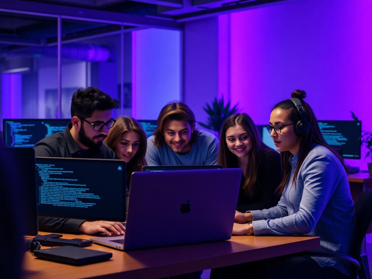 Equipe HSO Solutions desenvolvendo software